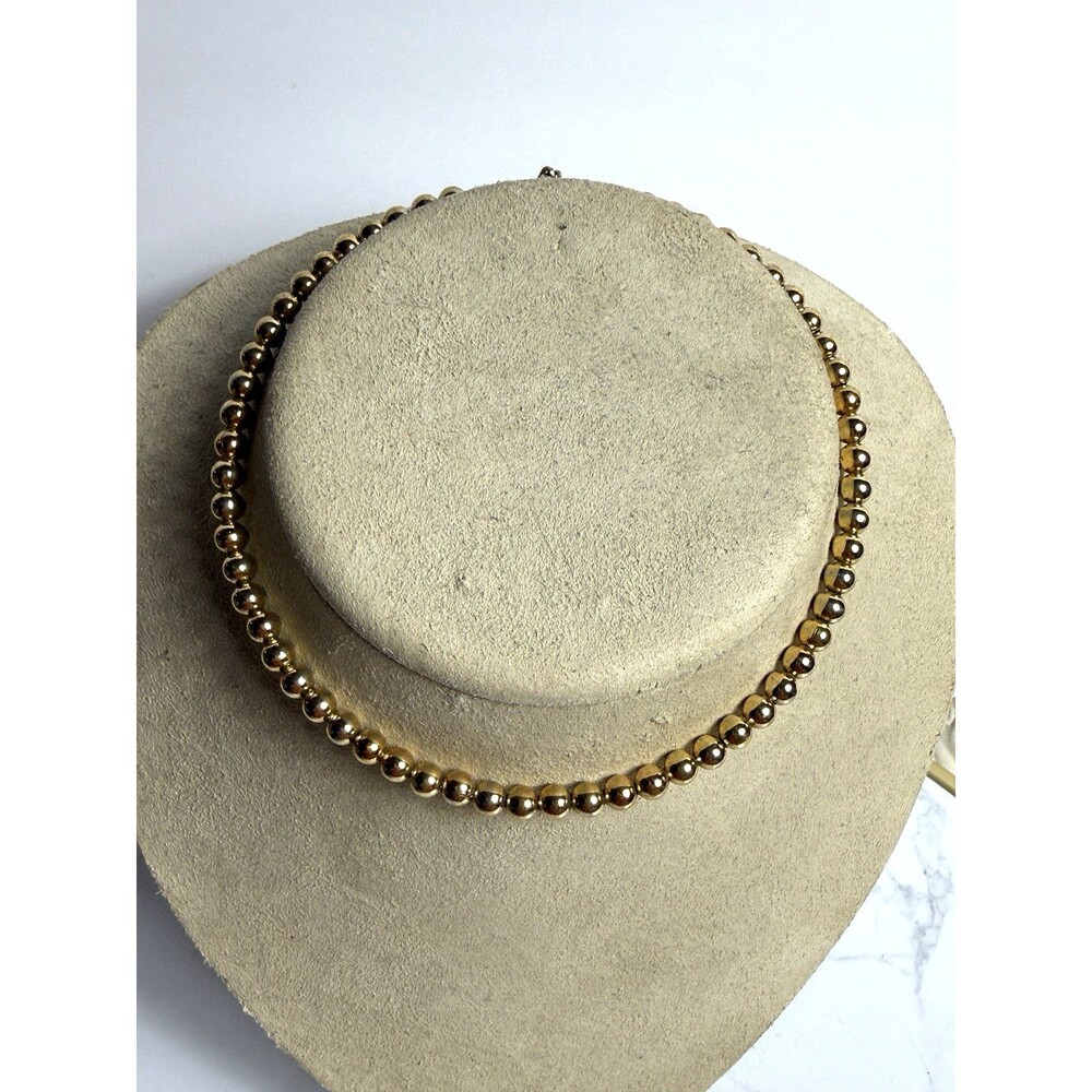 VINTAGE NAPIER GRADUATED GOLD BEAD NECKLACE